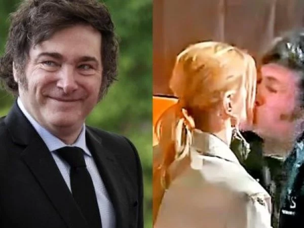 Javier Milei. Relación. Beso.