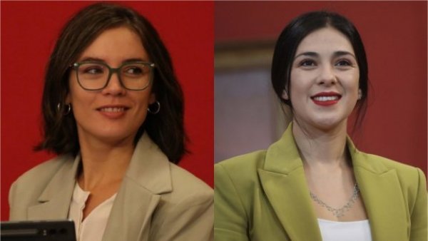 <p>Camila Vallejo. Karol Cariola. </p>Ambas serán madres: Camila Vallejo felicita a Karol Cariola por su embarazo con tierno mensaje
