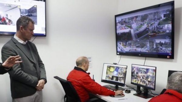 <p>Metro de Santiago. Cámaras de seguridad. </p>