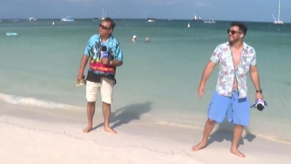 La divertida visita a la playa de Aruba junto a Iván y Simón

