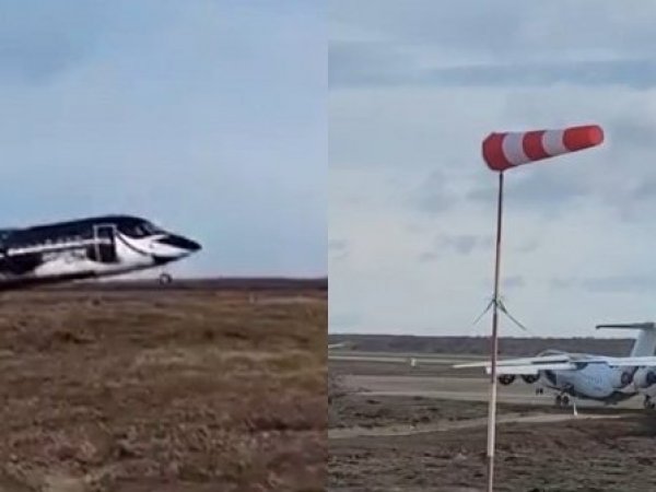 Avión. Punta Arenas. Viento.