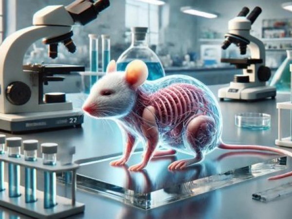 Rata de laboratorio. Rayos X.