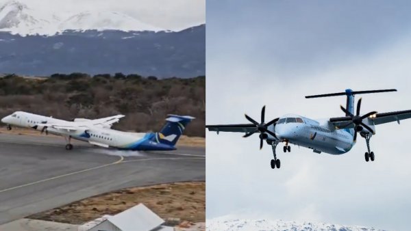 Nuevo avión de aerovías DAP sufre incidente durante aterrizaje en Puerto Williams
