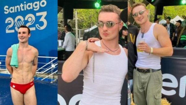 ¡Tomando terremoto! Clavadista que se hizo viral en Santiago 2023 volvió a Chile

