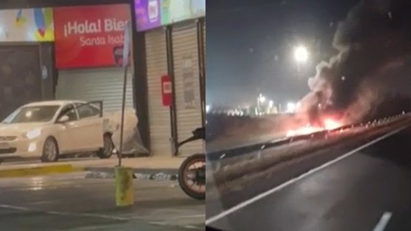 Ladrones cortaron el tránsito para robar cajero automático en Colina
