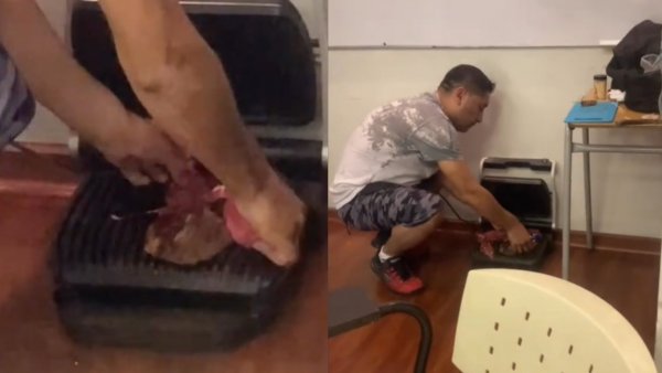 Presidente de mesa hizo asado en plena votación
