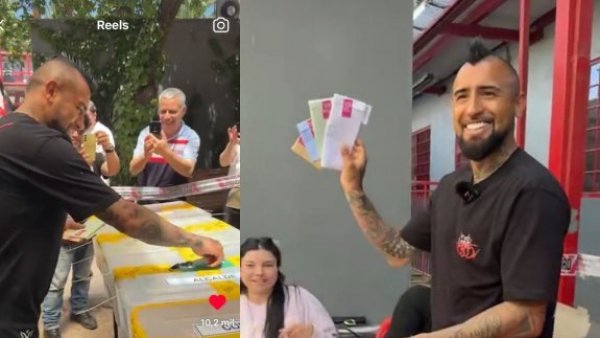 "Primero el blanco, segundo el azul como siempre": Asi fue la votación de Arturo Vidal en San Joaquín
