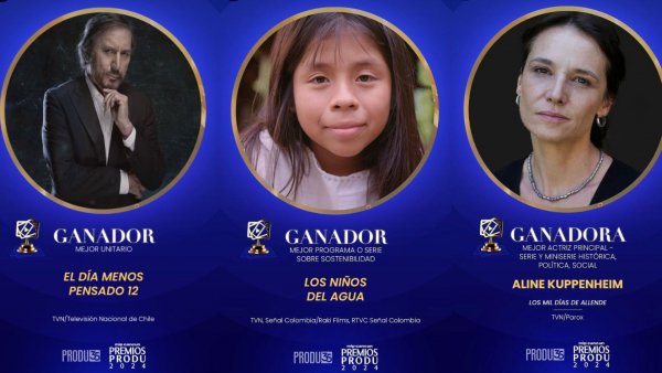 "El día menos pensado", "Los niños del agua" y "Los mil días de Allende" obtienen reconocimiento en los Premios PRODU 2024
