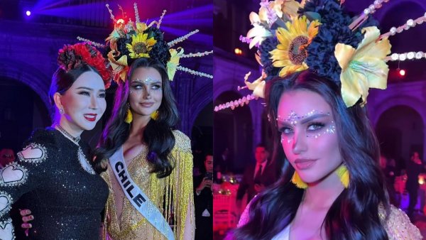 Emilia Dides deslumbra con su canto a la directora del Miss Universo en México
