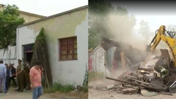 Así fue la celebrada demolición de casa tomada en Quinta Normal
