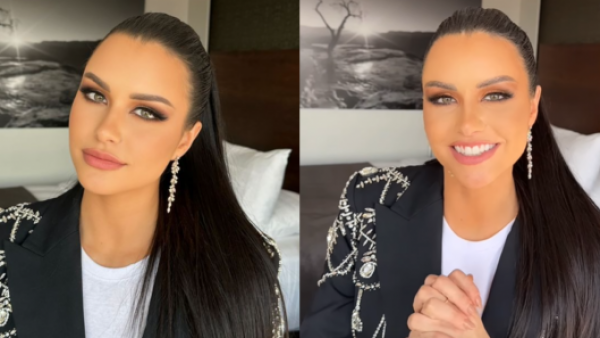 ¡Va por la corona! Emilia Dides supera entrevista con el jurado previo al Miss Universo 2024
