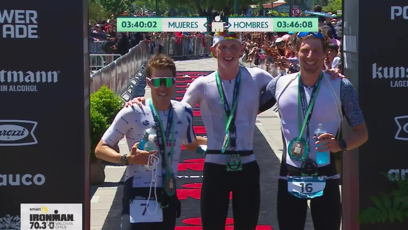 ¡Final de infarto! Así quedó el podio masculino en el Ironman 70.3 de Valdivia
