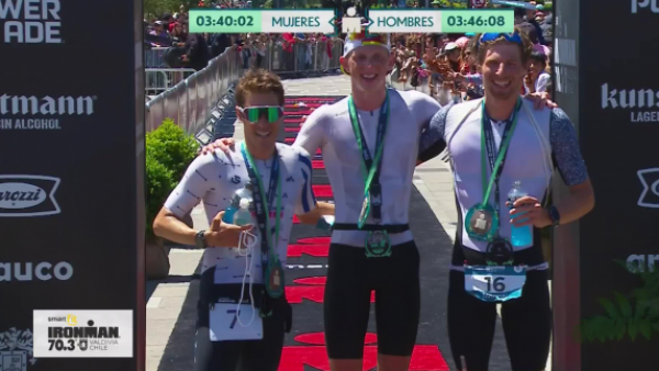 ¡Final de infarto! Así quedó el podio masculino en el Ironman 70.3 de Valdivia
