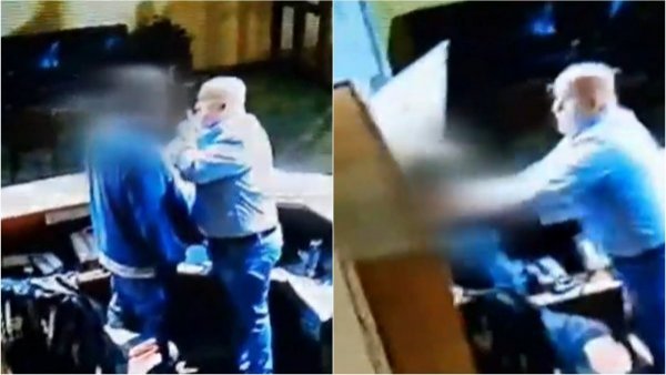Lo amenazó con un cacho de chicha: Hombre ahorca y golpea a conserje en Santiago Centro
