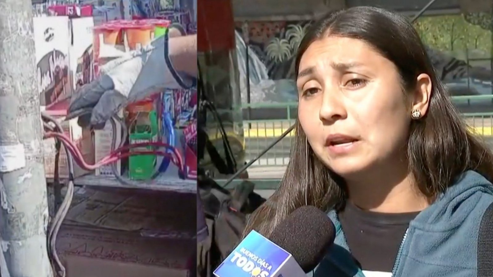 ¡Se salvó de milagro! Niña se electrocutó por poste en mal estado en Puente Alto
