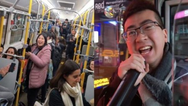 Chofer de micro implementó karaoke al interior del bus: pasajero cantó Reik y se hizo viral
