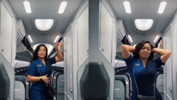 Una azafata es despedida por hacer 'twerking' y grabarse en el pasillo de un avión
