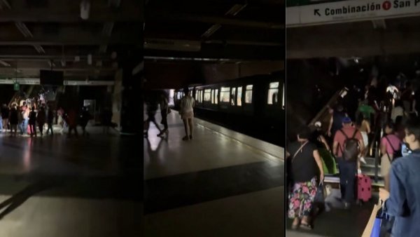 Primeros registros de la suspensión del servicio de Metro por corte de luz
