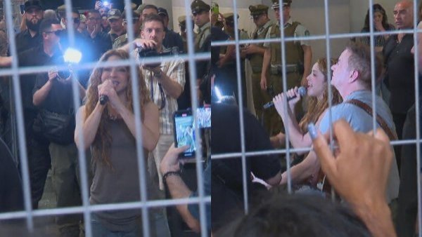 Así fue el "mini concierto" de Shakira afuera del hotel Mandarín

