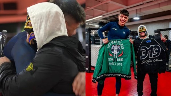 Rey Mysterio sorprende con regalo a "La Jaula" Bahamondes en la previa de su importante pelea en UFC

