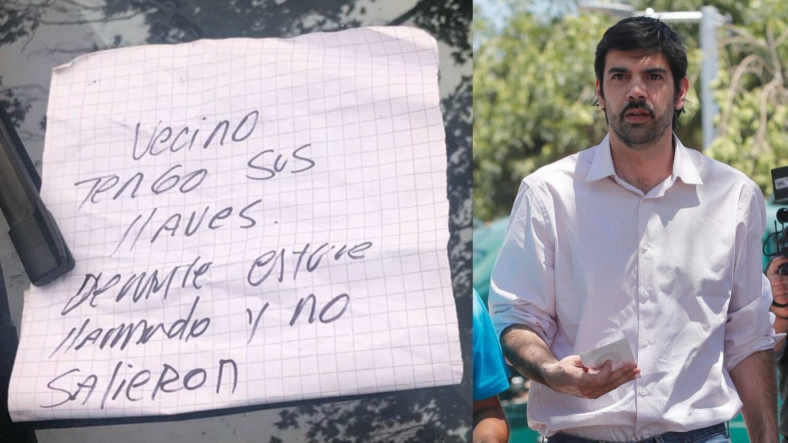 Lavín León fue a buscar a Cathy Barriga y dejó las llaves de su auto puestas
