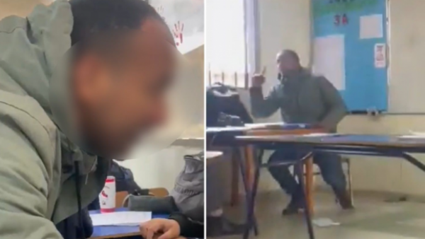 Graban a profesor amenazando a sus estudiantes en la comuna de San Ramón
