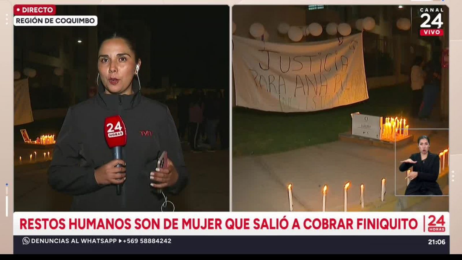 Familiares y amigos cercanos de Ana María Pizarro realizan velatón pidiendo justicia luego del hallazgo de su cuerpo
