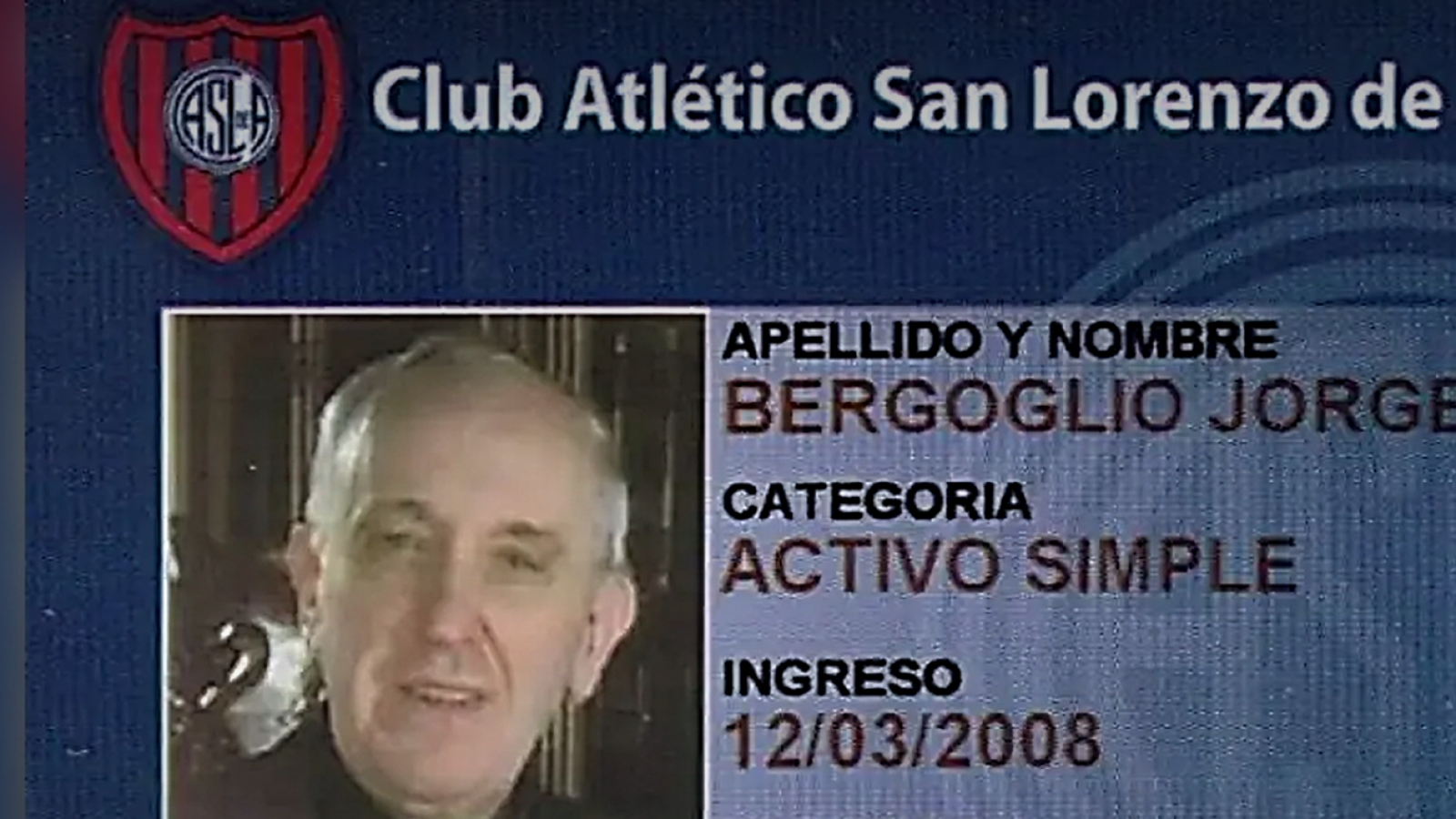La coincidencia de la muerte del Papa Francisco con su carnet de socio de San Lorenzo
