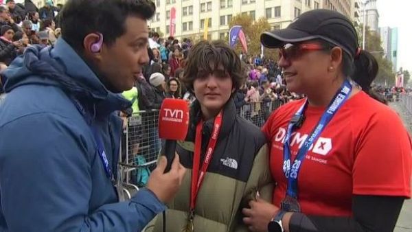 Le salvó la vida: Oriana sorprendió a su donante, quien corría en los 10k