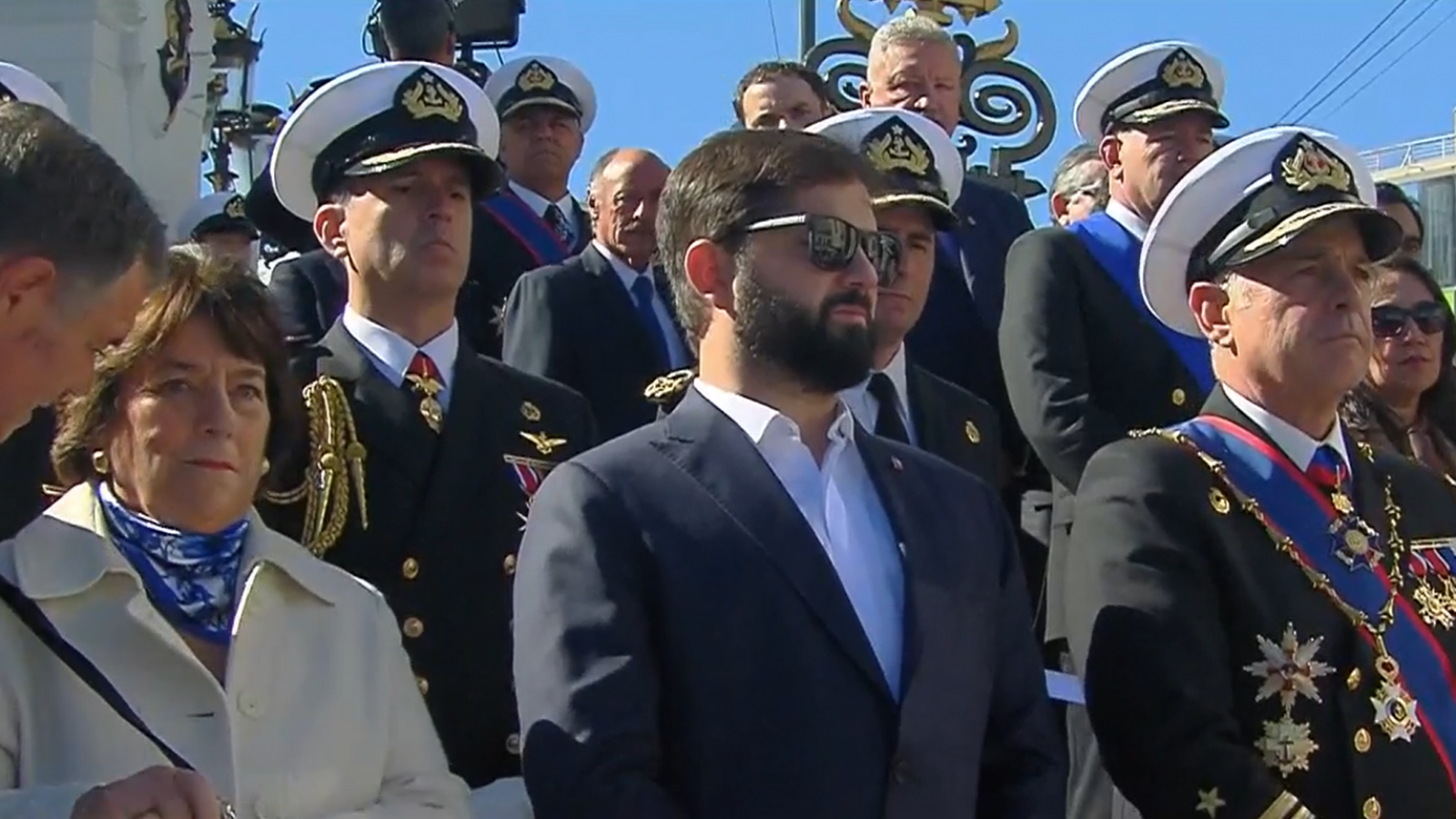 Revive los honores del Presidente Boric en la ceremonia de las Glorias Navales
