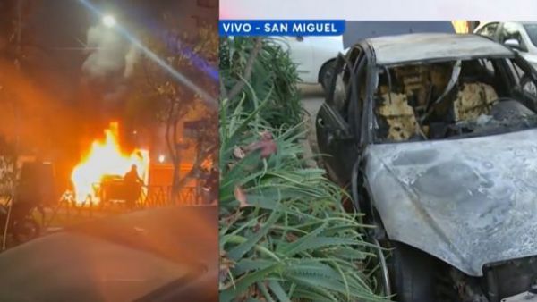 La verdad detrás del auto de alta gama encontrado quemado en San Miguel
