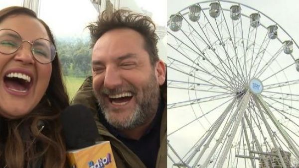 Así fue el paseo de Daniel Fuenzalida y Pamela Leiva en la rueda de la fortuna
