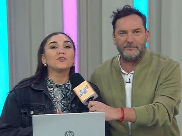 Daniel Fuenzalida y la periodista Tamara Escobar