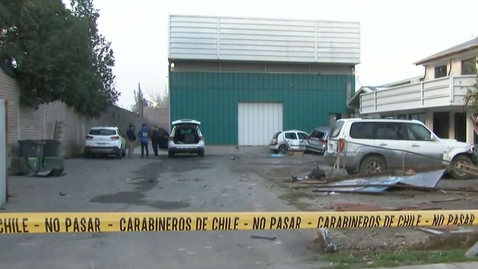 <p>Auto baleado en La Granja</p>
