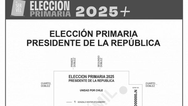 Así es el facsímil electoral de las Primarias Presidenciales 2025