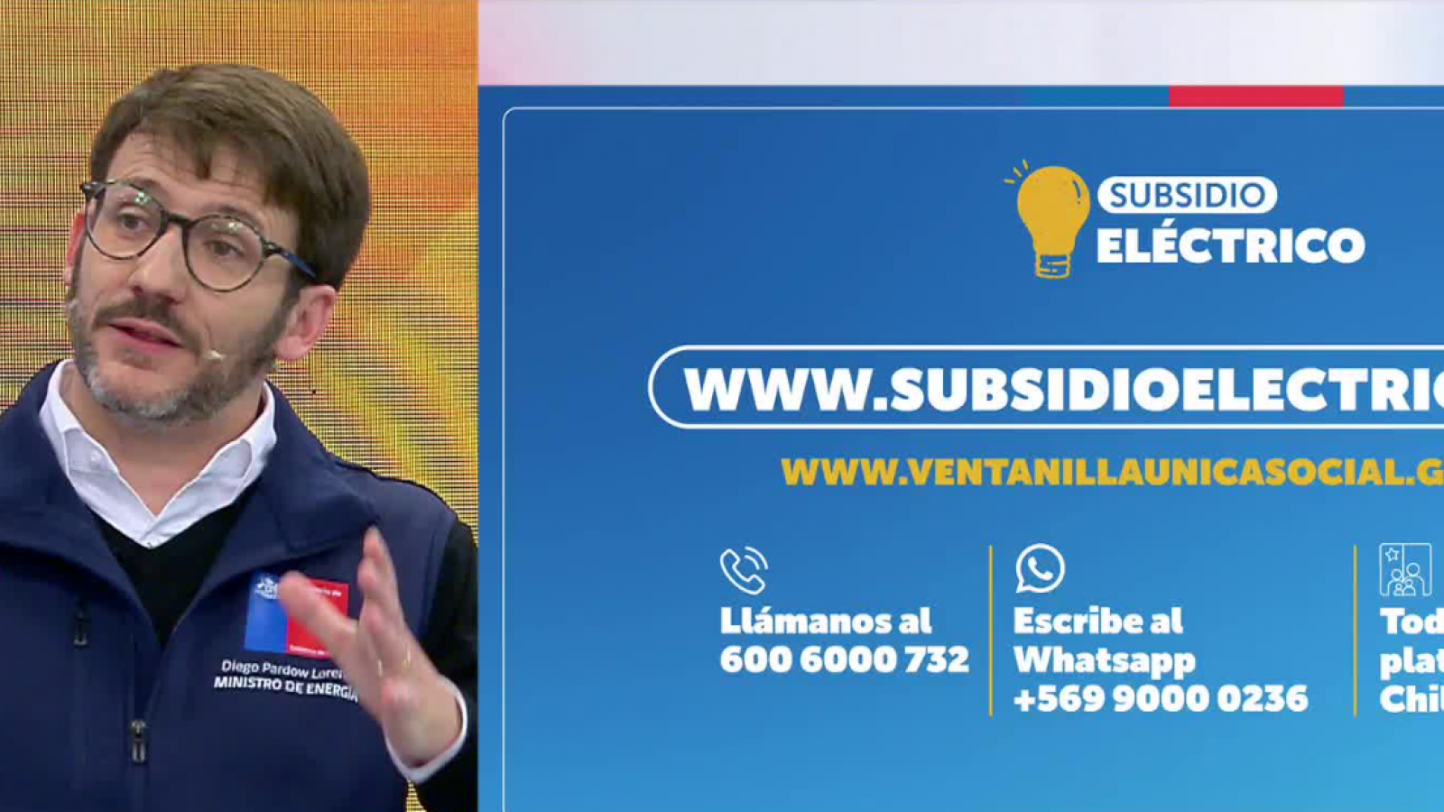 <p>Dúplex ministro de Energía y sitio web Subsidio Eléctrico </p>
