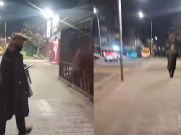 Dúplex Presidente Gabriel Boric caminando por Barrio Yungay