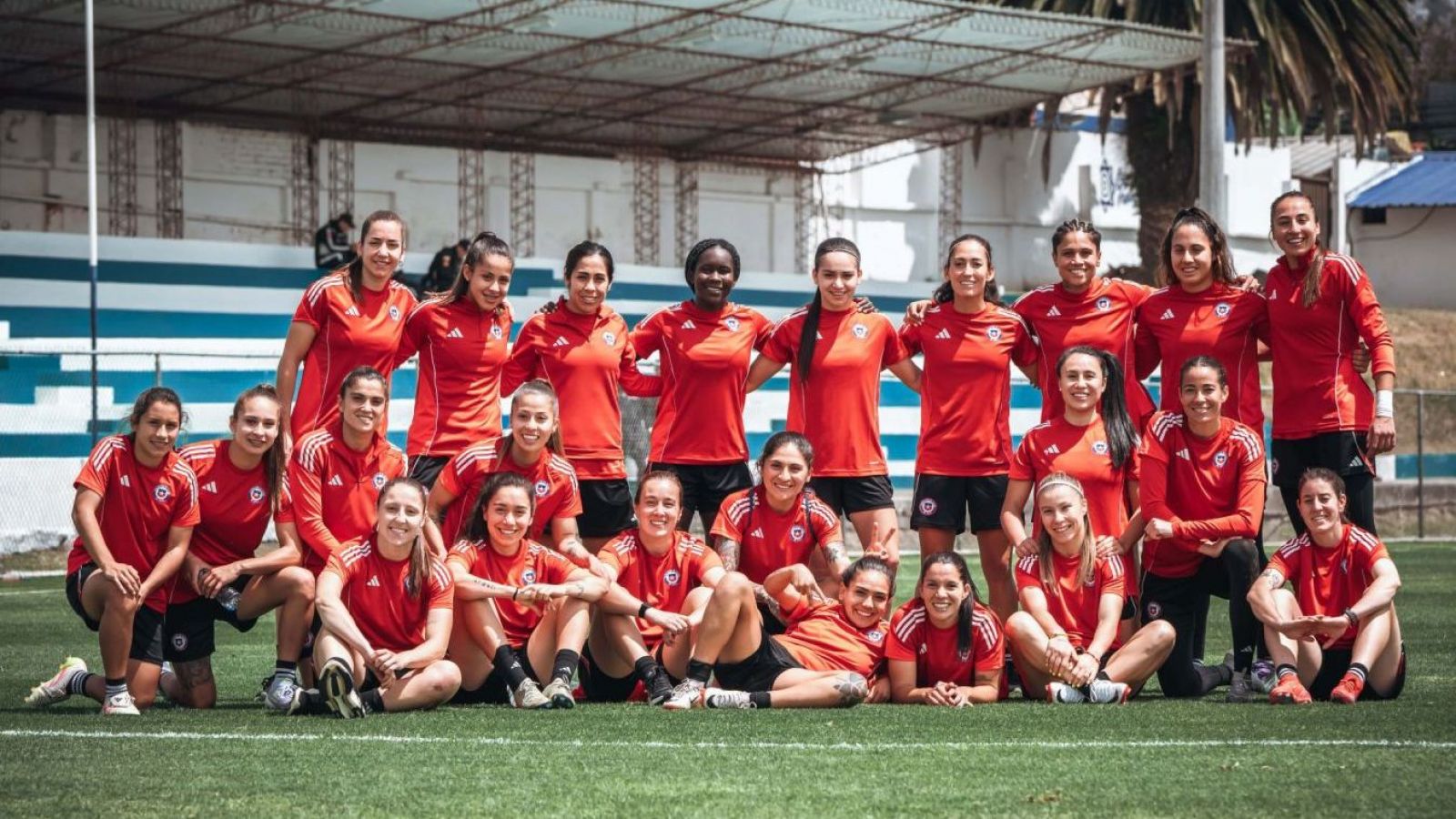 El plantel de Chile en la Copa América femenina 2025.