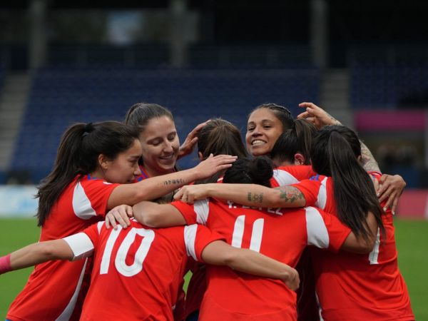 Selección Chilena disputando la Copa América Femenina