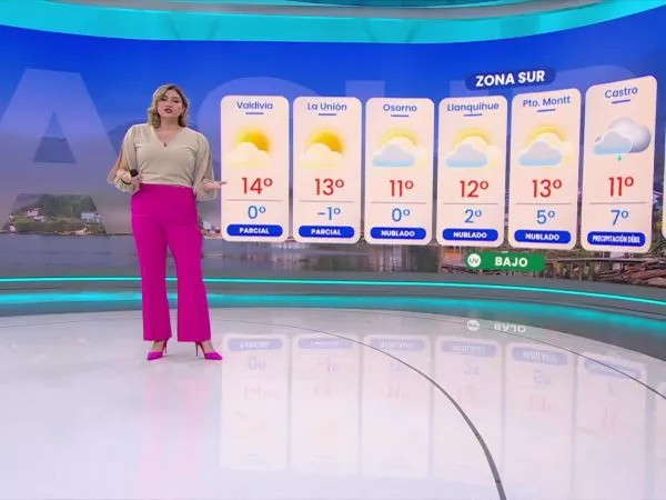 Génesis Villar, conductora TV Tiempo