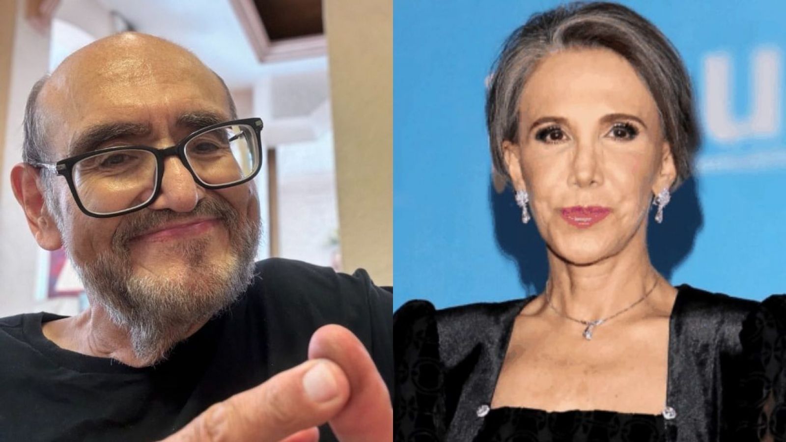 Édgar Vivar junto a Florinda Meza.