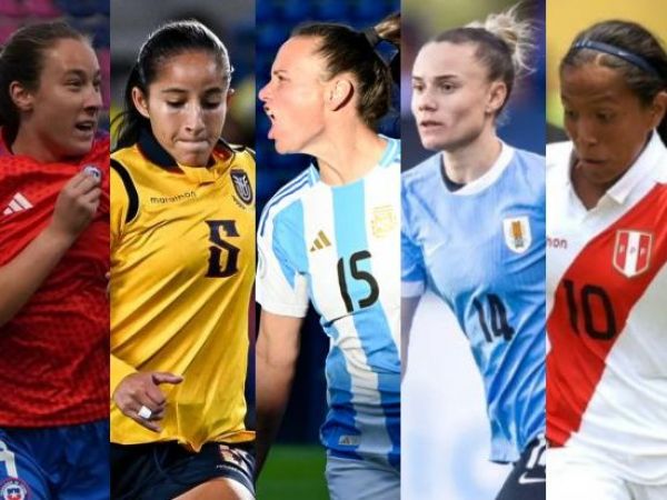 Imagen que muestra a las cinco selecciones que conforman el grupo A de la Copa América femenina 2025.
