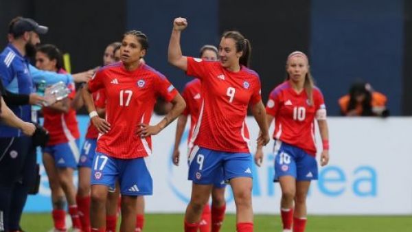 La Roja celebrando un gol en la Copa América femenina 2025.
