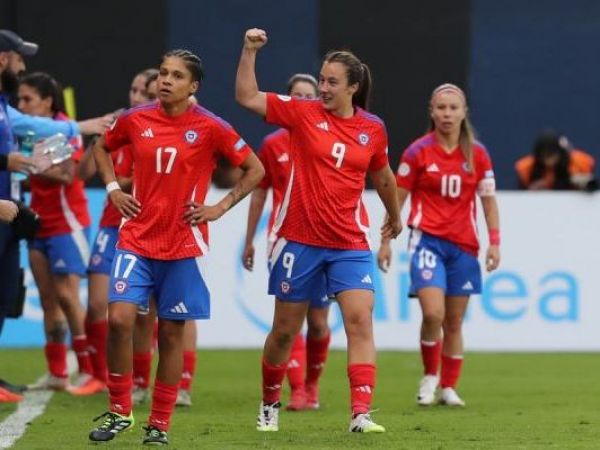 La Roja celebrando un gol en la Copa América femenina 2025.