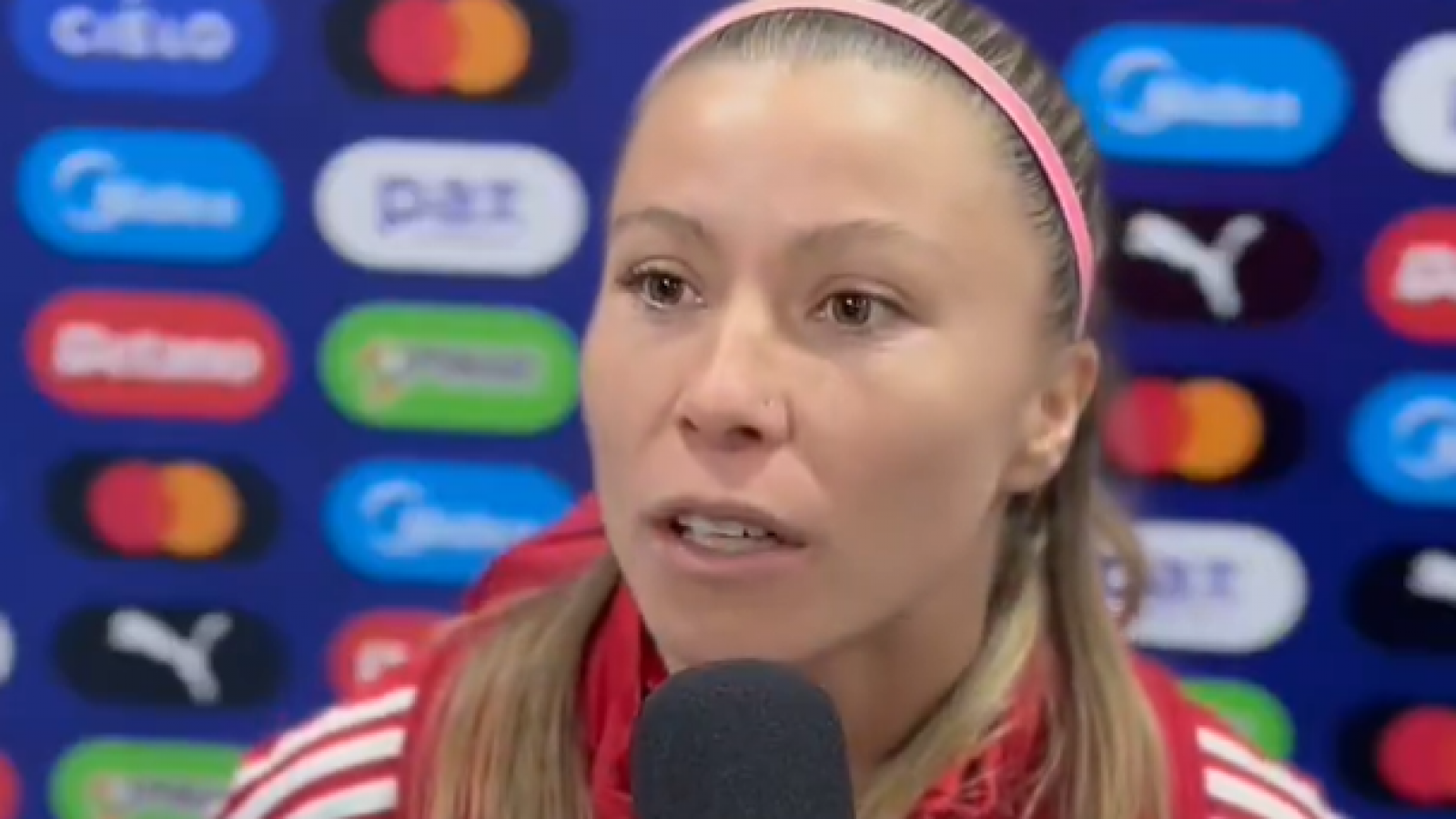 Yanara Aedo en declaraciones post partido ante Argentina.