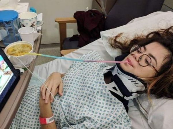Fue al mall y quedó paralítica por culpa de hombre que le cayó encima sujeto se lanzó de un tercer piso