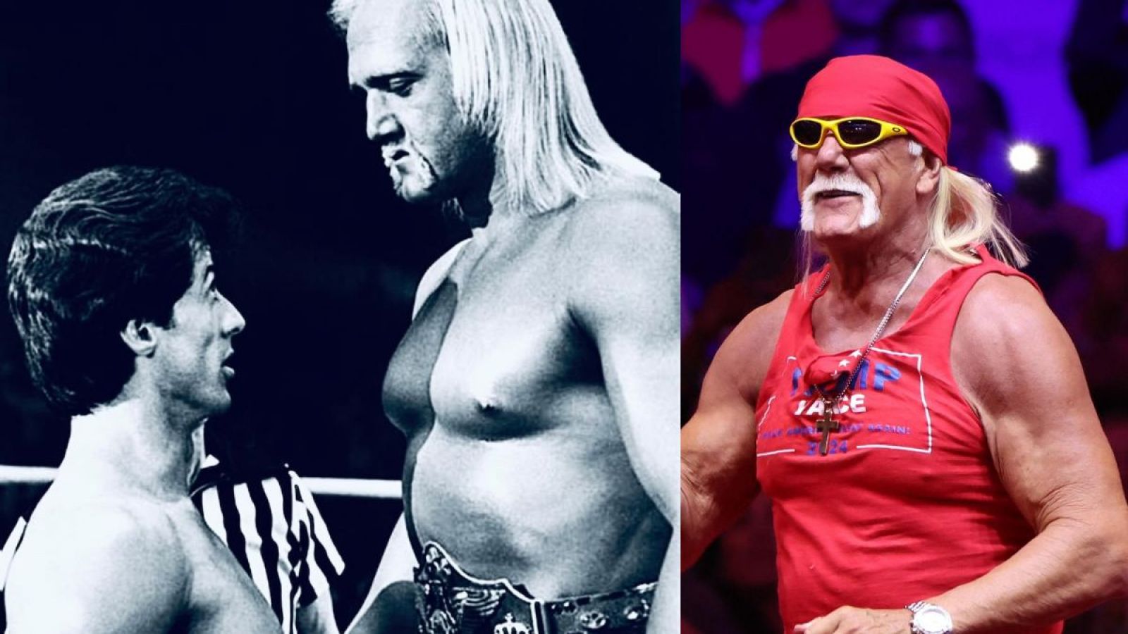 Sylvester Stallone y Hulk Hogan en la película "Rocky III".