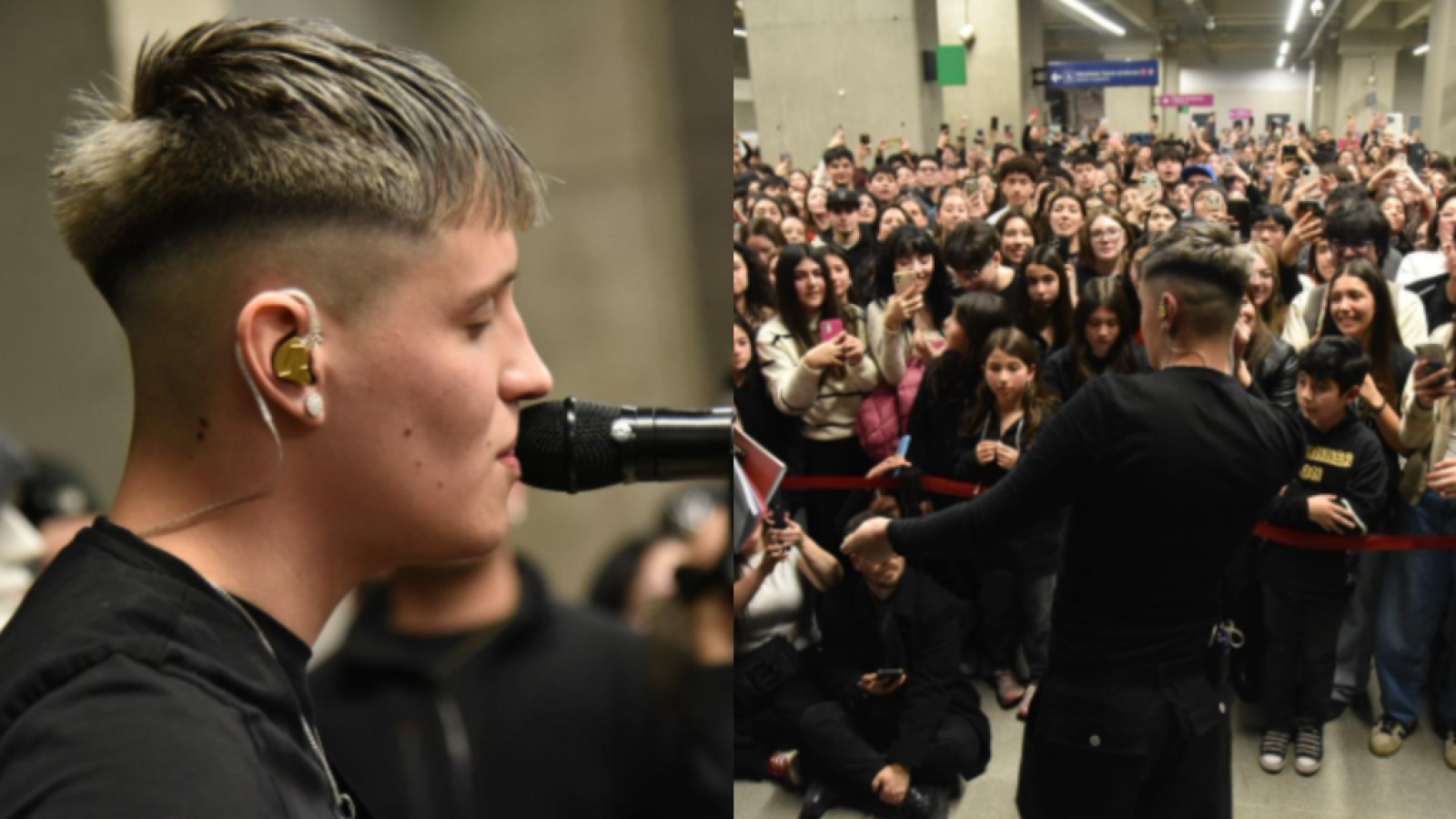Kidd Voodoo cantanto en metro Los Leones