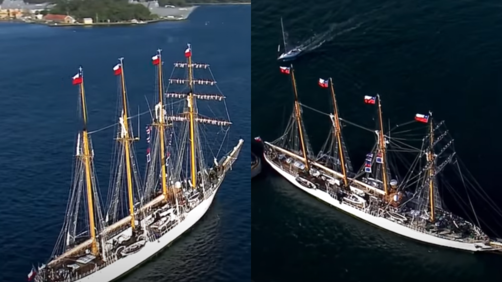 Buque Esmeralda impresiona a los australianos con su llegada