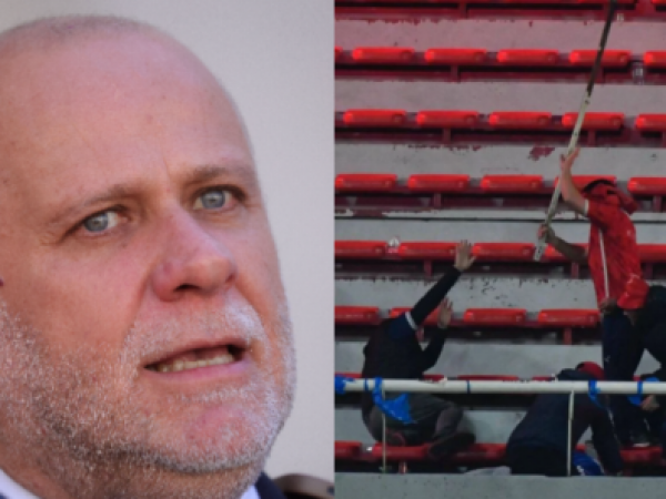 Elizalde informó que los dos hinchas hospitalizados ya no están en riesgo vital